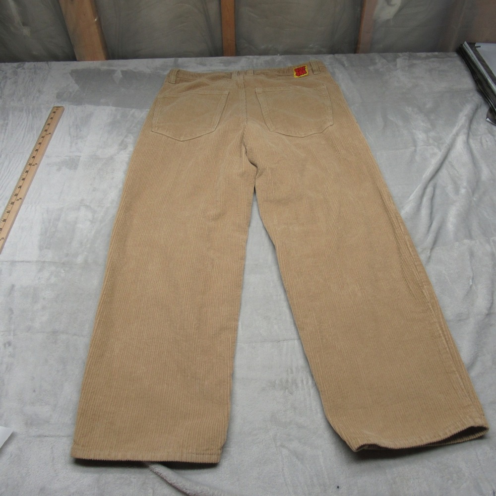 Empyre Relax Pants Mens 32 Beige Corduroy‎ Relax Wide Leg Street Skate 34x29